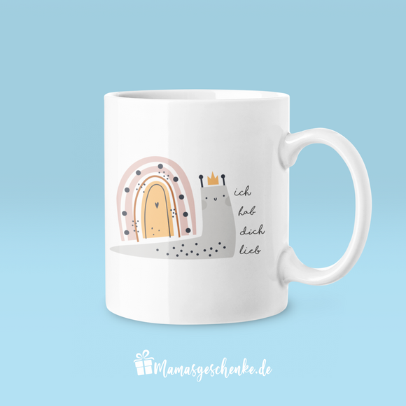 Süße Regenbogen - Schnecke - Boho - Bohemian - ich hab dich lieb - Tasse - 2202024